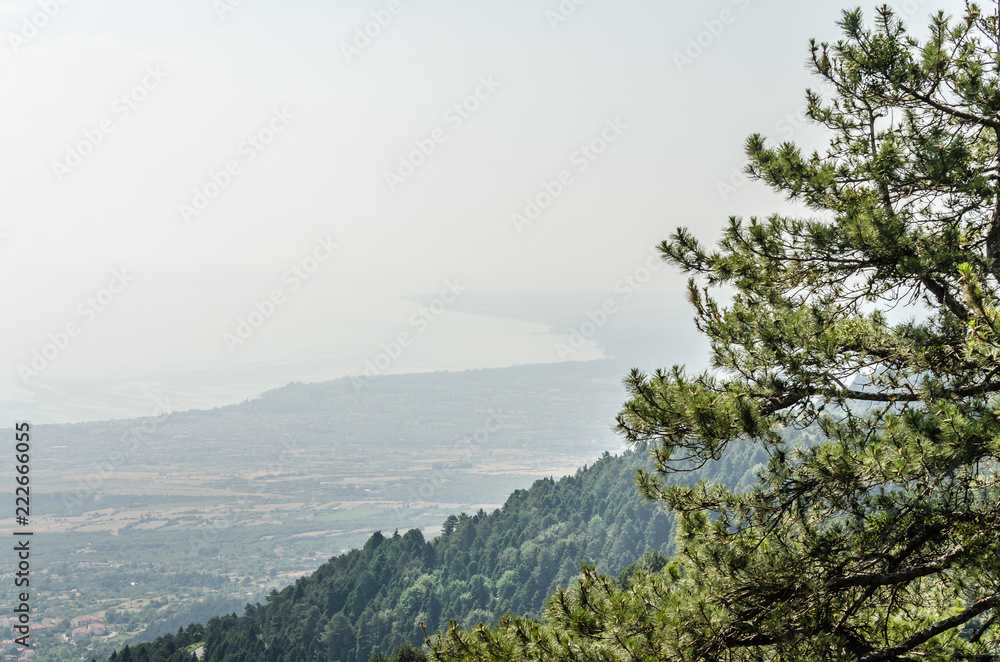 Panorama Litohoro village on Mount Olympus in Greece
