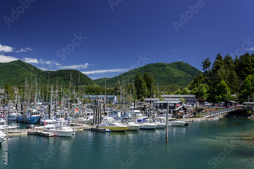 Inner Harbour of Ucluelet on Vancouver Island at the Pacific Northwest Coastline
