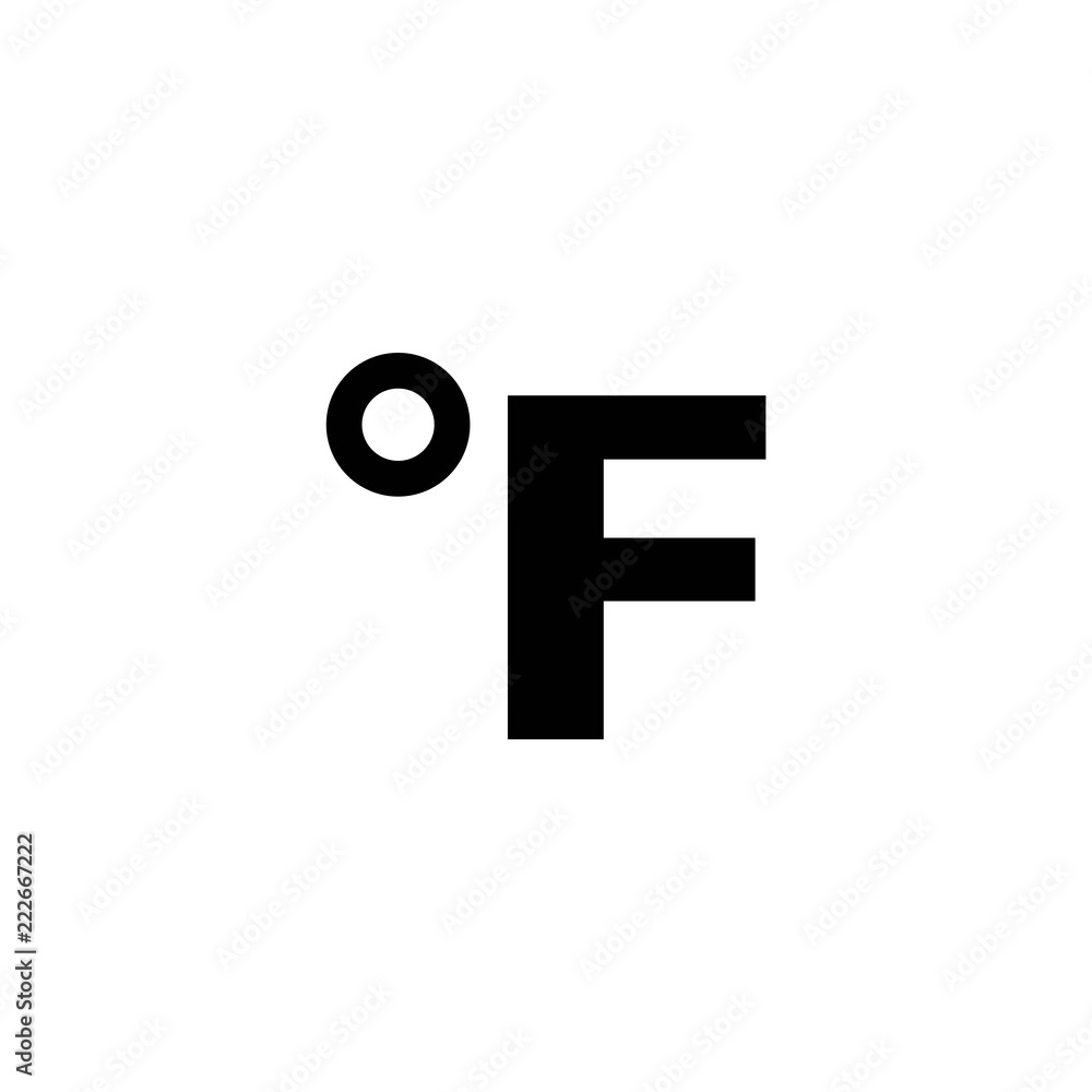 Fahrenheit sign icon. flat design Fahrenheit sign icon. flat design
