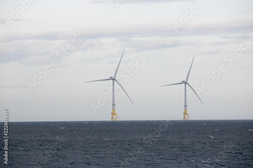Aberdeen Windfarm in front of Blue Sky