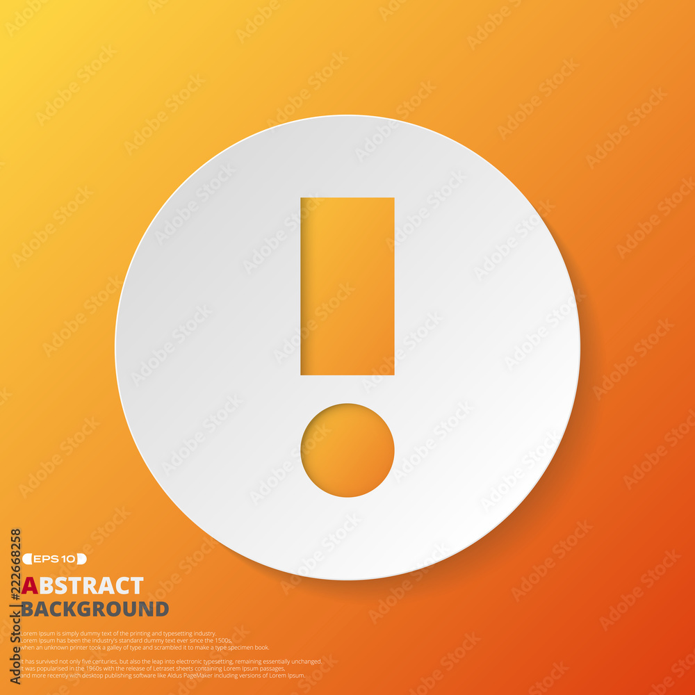 Abstract of orange exclamation mark symbol background. Abstract of orange exclamation mark symbol background.