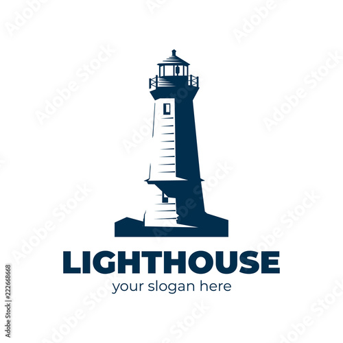 lighthouse logo. vector design