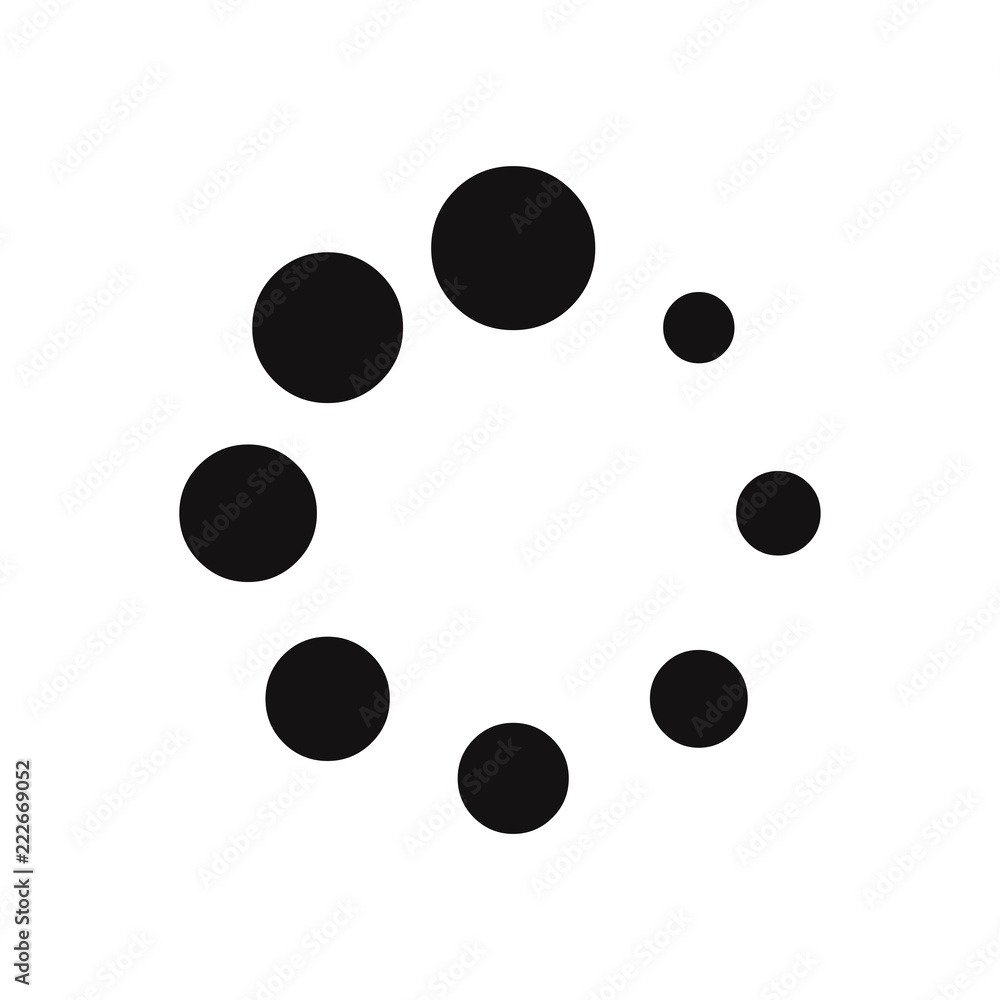 Spinner of dots icon vector Stock Vector | Adobe Stock
