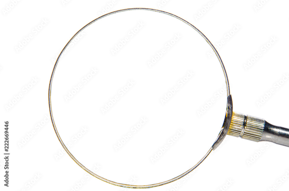 Magnifying glass, magnifying glass, isolated on white background Magnifying glass, magnifying glass, isolated on white background