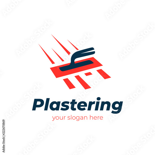 plastering logo. vector design photo
