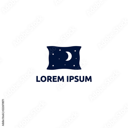 pillow logo. sleep vector