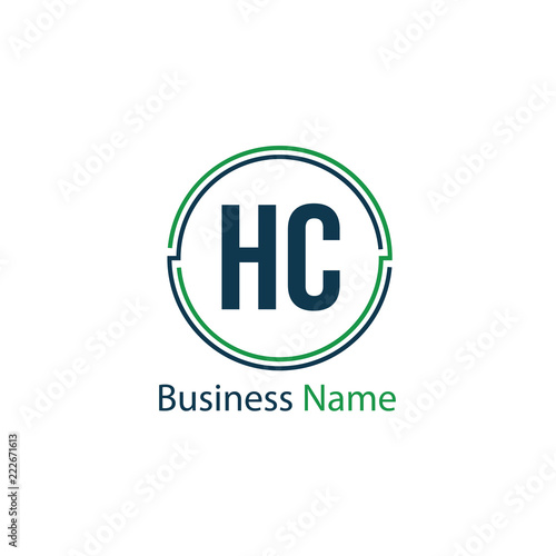 Initial Letter HC Logo Template Design