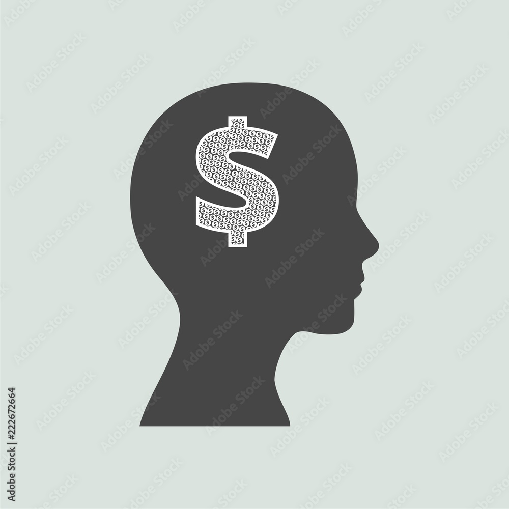 Mind concept graphic for money Mind concept graphic for money