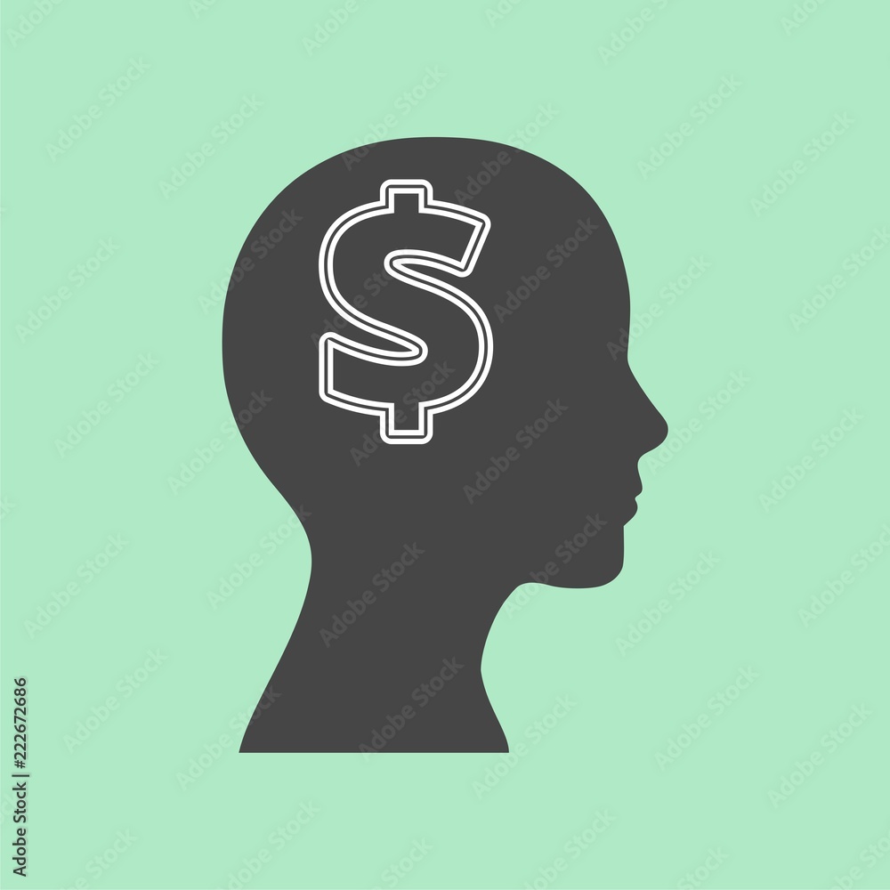 Mind concept graphic for money Mind concept graphic for money