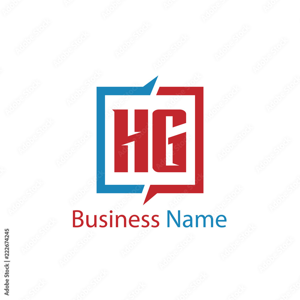 Initial Letter HG Logo Template Design Initial Letter HG Logo Template Design