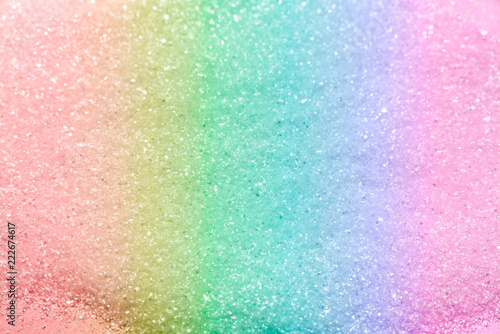 Classic rainbow glitter background - selective focus and stylish - design element