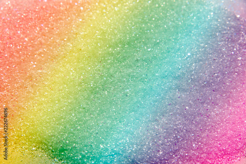 Classic rainbow glitter background - selective focus and stylish - design element