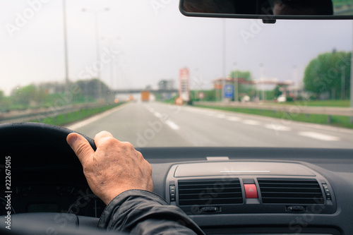 Driving in the car 