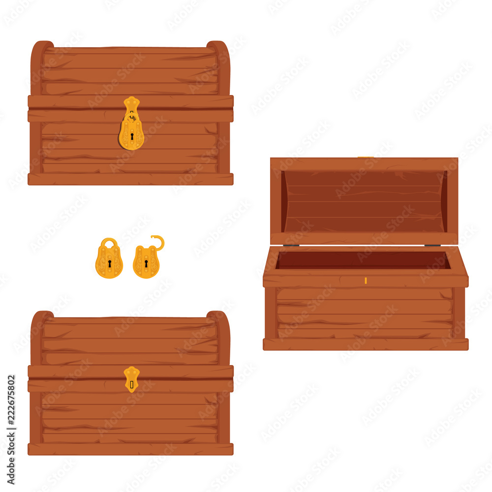 Fototapeta premium Wooden pirate chest