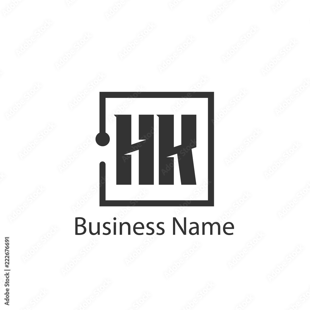 Initial Letter HK Logo Template Design Initial Letter HK Logo Template Design
