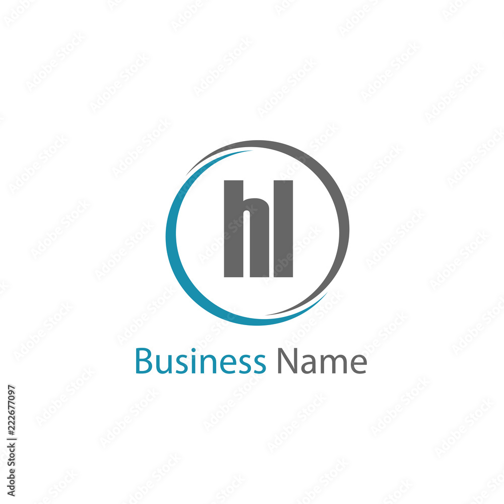 Initial Letter HL Logo Template Design Initial Letter HL Logo Template Design