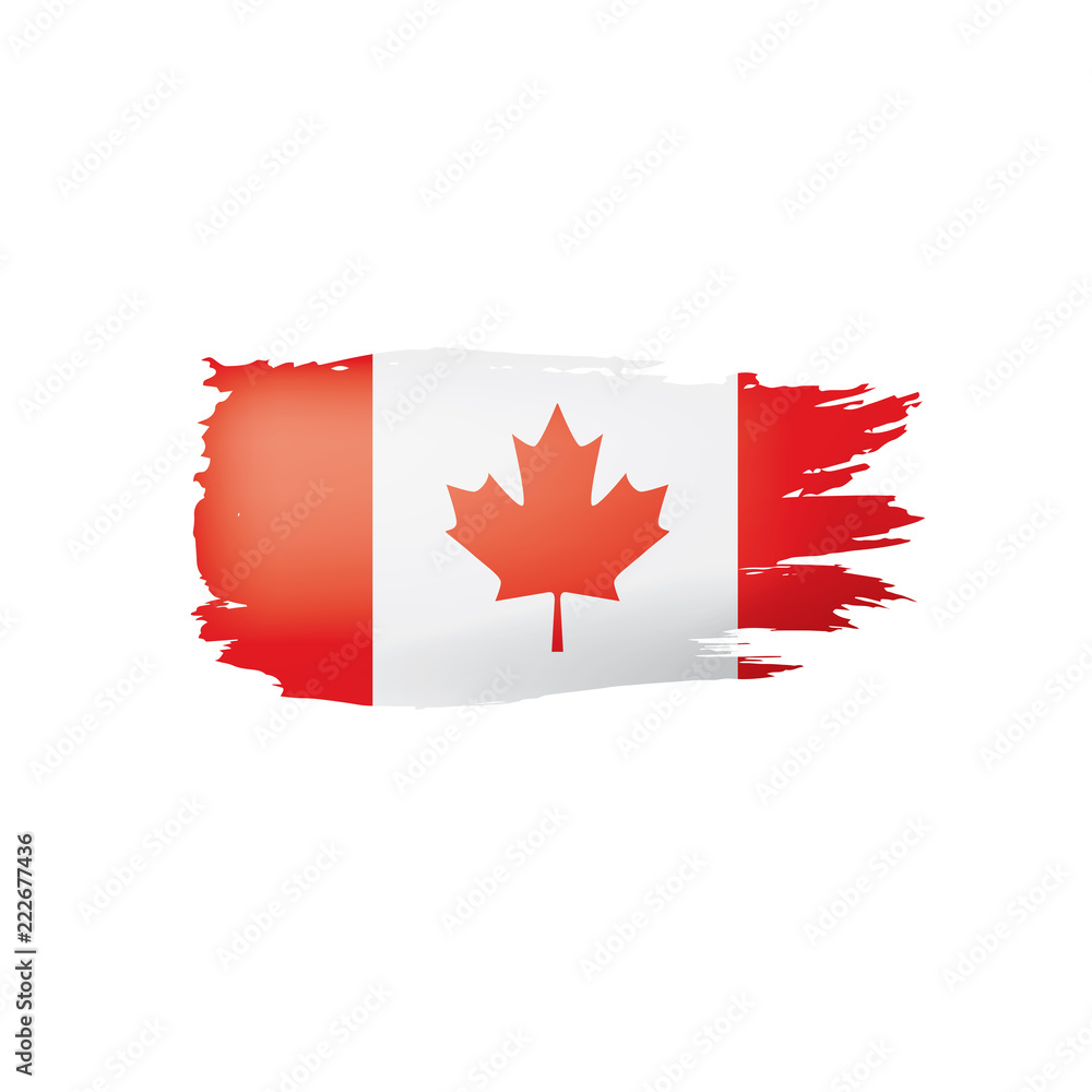 Canada flag, vector illustration on a white background Canada flag, vector illustration on a white background