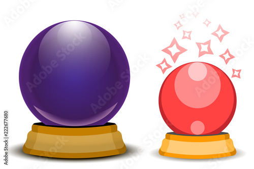 vector magic ball on a white background