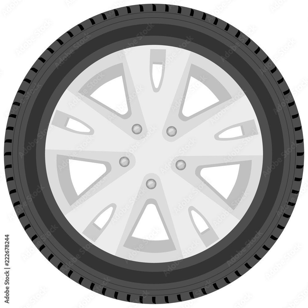 Car wheel vector