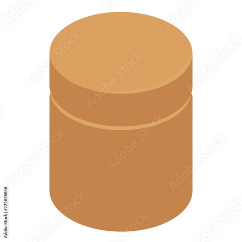 Brown cylinder box