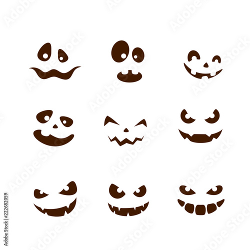 Set of smiles for Halloween