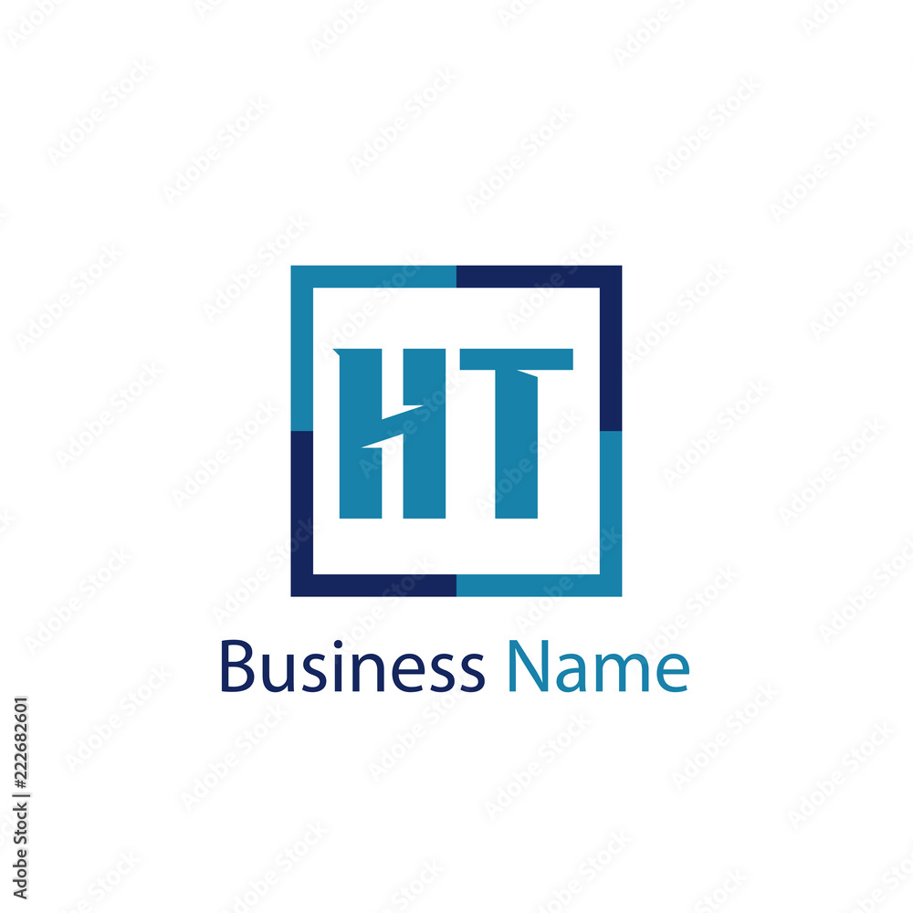 Fototapeta premium Initial Letter HT Logo Template Design