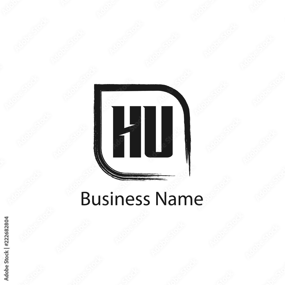 Initial Letter HU Logo Template Design Initial Letter HU Logo Template Design