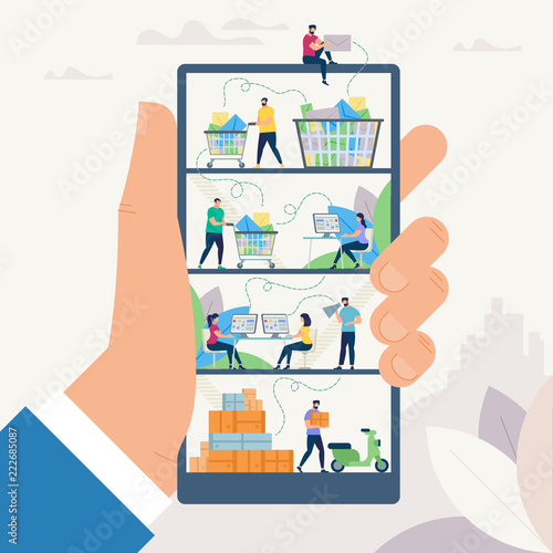 Social Network and Messaging. Vector Illustration.