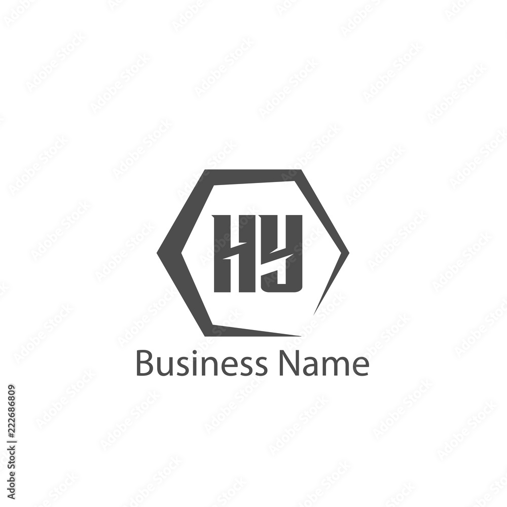 Initial Letter HY Logo Template Design Initial Letter HY Logo Template Design