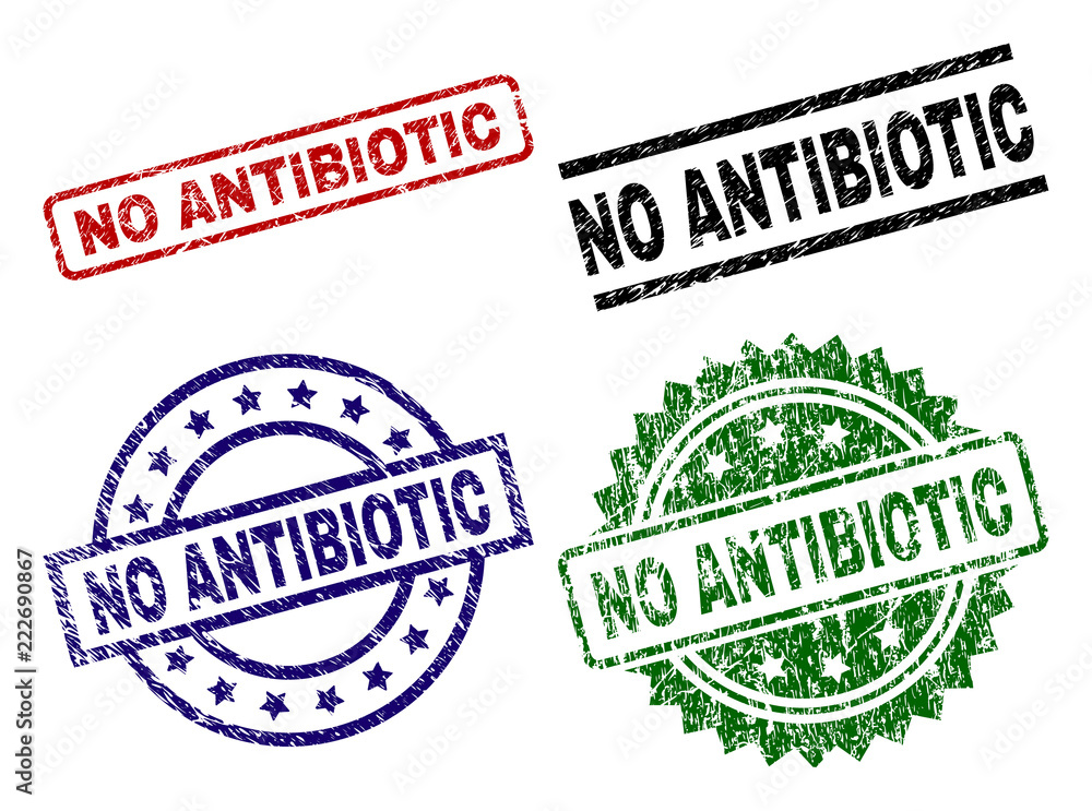 NO ANTIBIOTIC seal prints with damaged style. Black, green,red,blue vector rubber prints of NO ANTIBIOTIC title with dust style. Rubber seals with round, rectangle, medallion shapes. NO ANTIBIOTIC seal prints with damaged style. Black, green,red,blue vector rubber prints of NO ANTIBIOTIC title with dust style. Rubber seals with round, rectangle, medallion shapes.