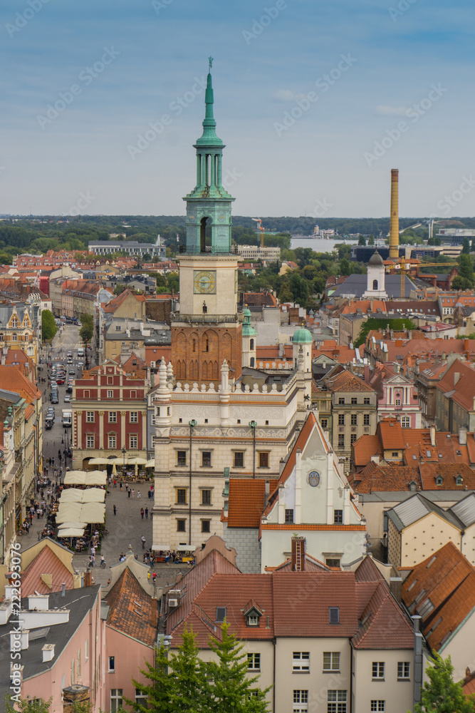 Fototapeta premium Poznan old city panorama, Poland