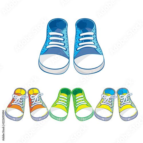 set of  kids sneakers