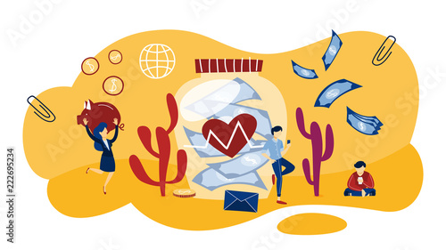 Fundraising concept. Idea of the charity and sponsorship.