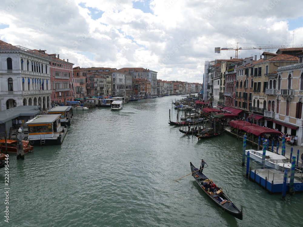 Venezia - panorama sul Canal Grande dal ponte di Rialto