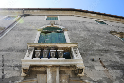 Detail of a historic Venetian style palace in Este. Este, Padua, Veneto region, Italy photo
