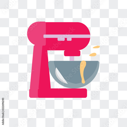 mixer icon isolated on transparent background. Modern and editable mixer icon. Simple icons vector illustration.