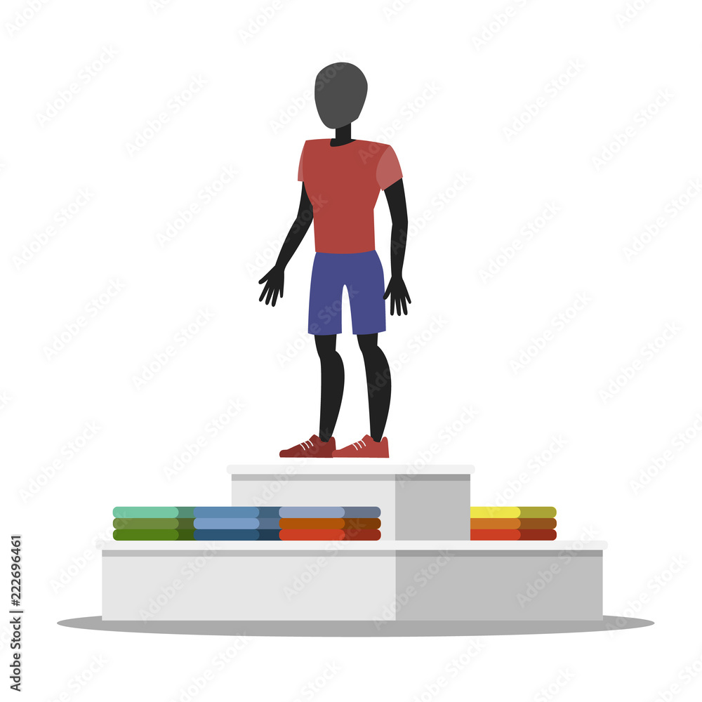 Black male mannequin in the clothing store Black male mannequin in the clothing store