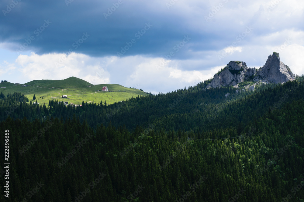 Naklejka premium landscape in the mountains