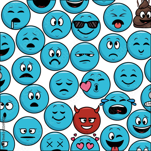 Emoticons pattern background