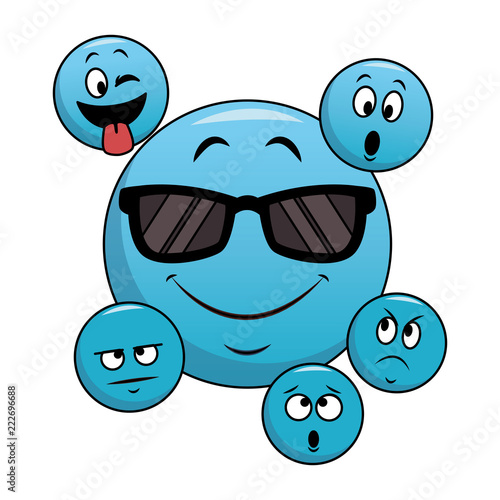 Set of chat emoticons