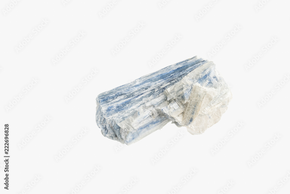Kyanite blue silicate mineral isolated. Macro shooting. Kyanite blue silicate mineral isolated. Macro shooting.