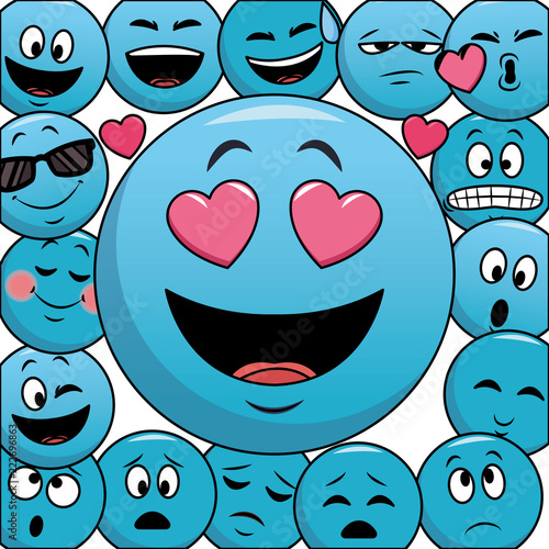 Emoticons pattern background
