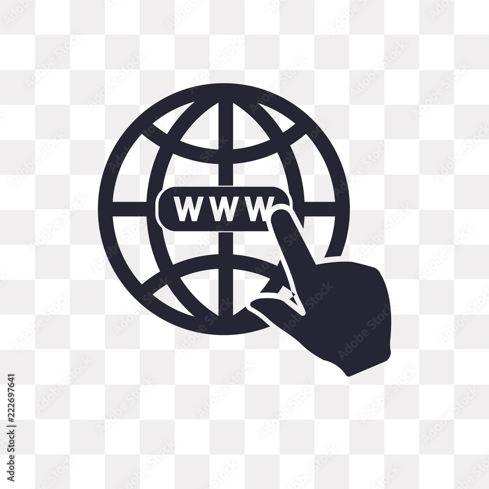 internet icon on transparent background. Modern icons vector ...