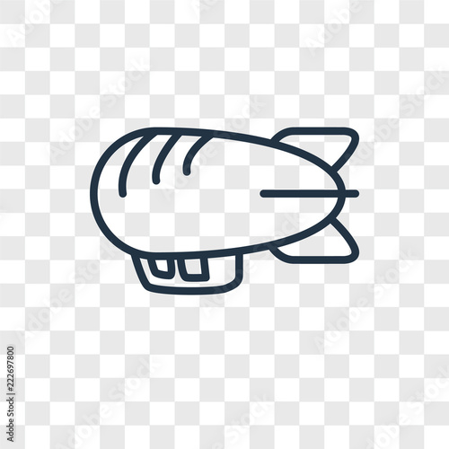 airship icons isolated on transparent background. Modern and editable airship icon. Simple icon vector illustration.