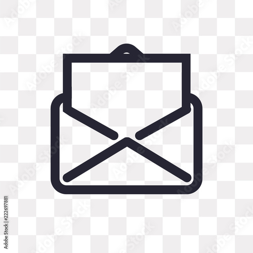 email icon on transparent background. Modern icons vector illustration. Trendy email icons