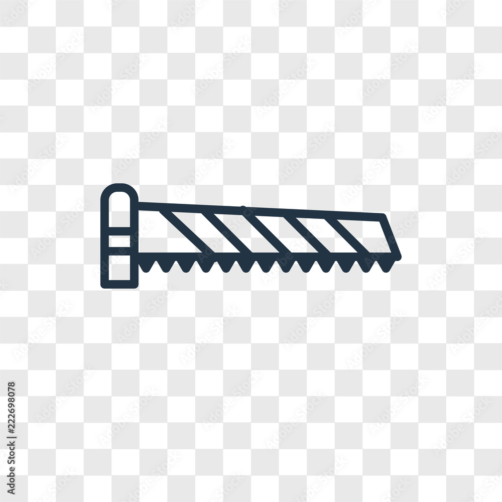 Fototapeta premium saw icons isolated on transparent background. Modern and editable saw icon. Simple icon vector illustration.