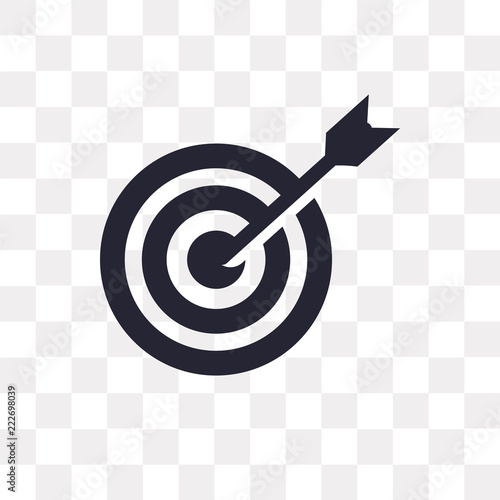 target icon on transparent background. Modern icons vector illustration. Trendy target icons