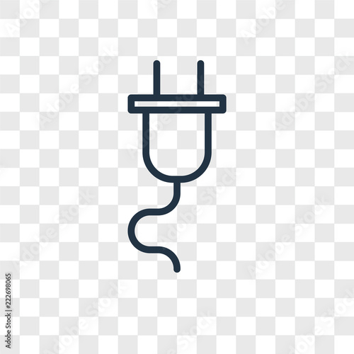 plug icons isolated on transparent background. Modern and editable plug icon. Simple icon vector illustration.
