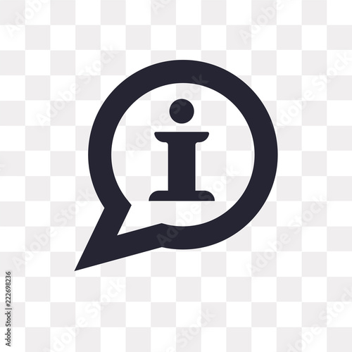 info icon on transparent background. Modern icons vector illustration. Trendy info icons