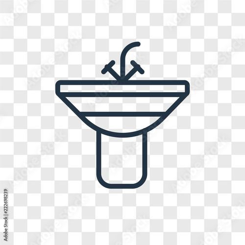 sink icons isolated on transparent background. Modern and editable sink icon. Simple icon vector illustration.